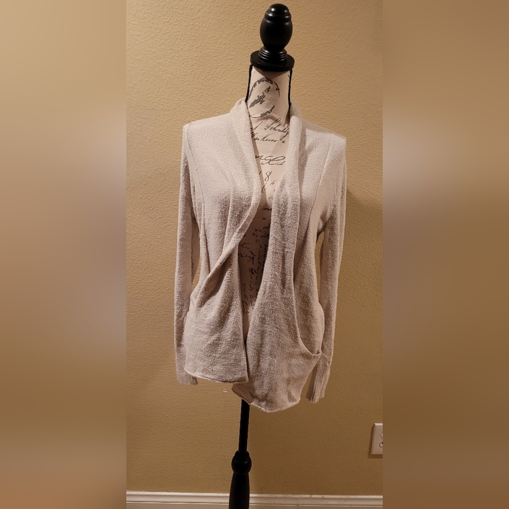 Rachel Zoe Cream Cardigan Lightweight Knit